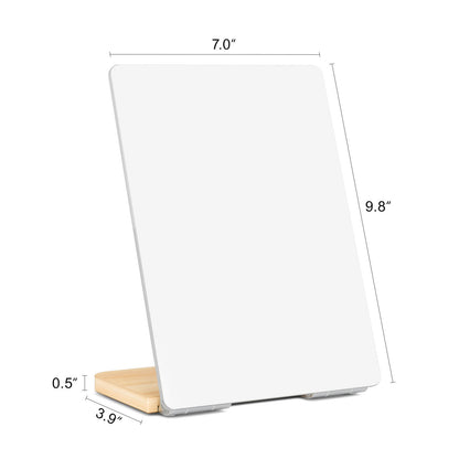 Desktop Whiteboard with Wooden Stand