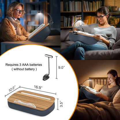 Book Pillow Stand with 6500K Reading Light