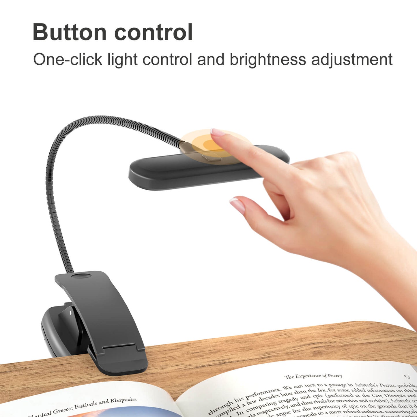 Book Pillow Stand with 6500K Reading Light