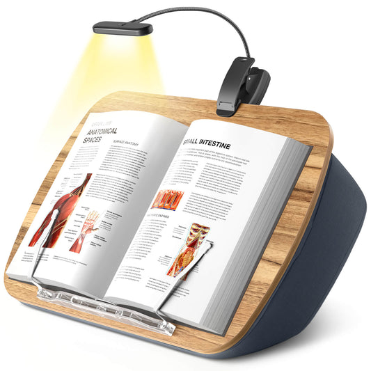 Book Pillow Stand with 6500K Reading Light